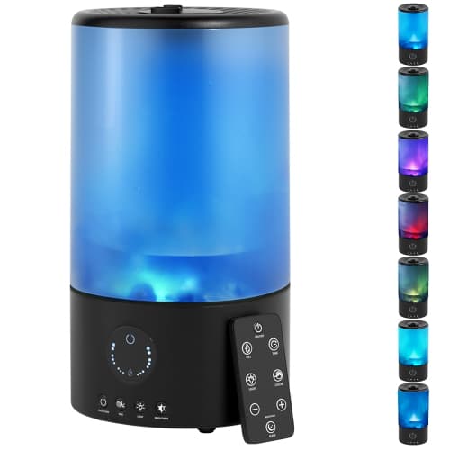 3.2L Cool Mist Humidifier for Bedroom, Baby Nursery & Plants – Quiet Ultrasonic Humidifier with 360° Nozzle, Auto Shut-Off & 7-Color Night Light, Up to 18H Runtime