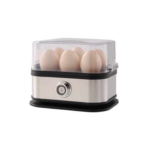 Egg Cooker - 6 Egg Capacity,Automatic Shut Off Boil-Dry Protection, with Tray, Measuring Cup, and Lid