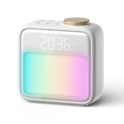 Sunrise Alarm Clocks for Bedroom,Digital Clock with Sound Machine Night Light,Rechargeable Alarm Clock for Kids Heavy Sleepers Teens Living Room