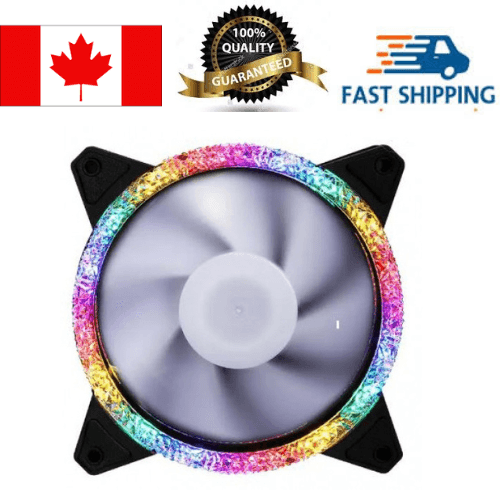12CM Computer Case Fan with Diamond Ring Multiple Light Modes