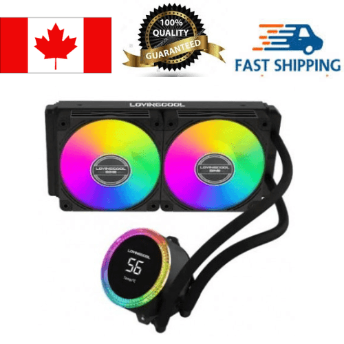 LC-B240-T 240mm ARGB Liquid Cooler With Temperature Display (Black)