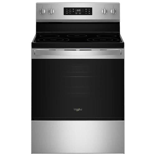 Whirlpool 30" 5.3 Cu. Ft. Fan Convection 5-Element Freestanding Electric Range with No Preheat Air Fry (YWFES4530SZ) - SS