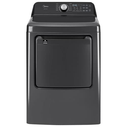 Midea 7.0 Cu. Ft. Electric Dryer with Sensor Dry Interior Drum Light and Wi-Fi(MLTE52M2BGG) - Metallic Grey