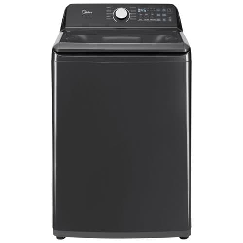 Midea 5.2 Cu. Ft. Top Load Smart Wave Impeller Washer w/ Dual-Phase Dispense (MLTW52M2BGG) - Black Stainless