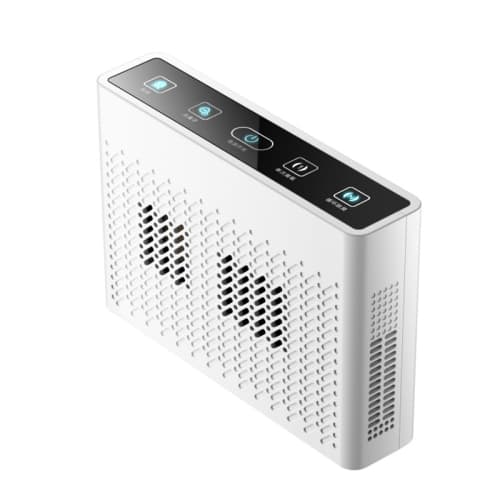 Home Ozone Air Purifier with Negative Ion Generator - Kills 99.94% of Bacteria, Removes Odors/Mold/Allergens, USB Powered, Suitable for Small Spaces (10m2, 36-45dB, White)