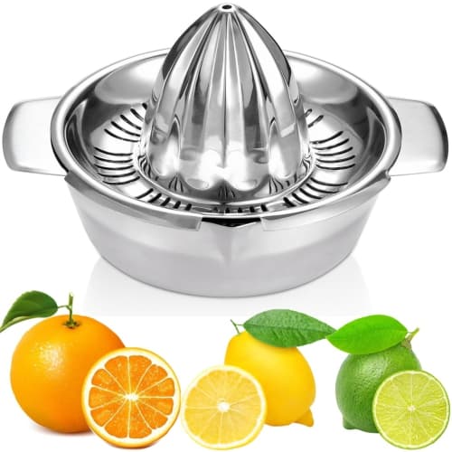 Citrus Lemon Juicer, 304 Stainless Steel Manual Juicer, Dishwasher Safe, Easy to Clean