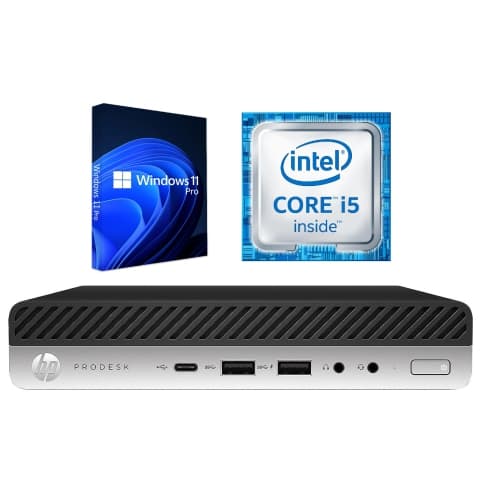HP ProDesk 600 G3 Mini / i5-6500T 2.5GHz / 16GB RAM / 512GB NVMe SSD / Windows 11 Pro / WiFi - Business Desktop PC Computer - Refurbished (Excellent)