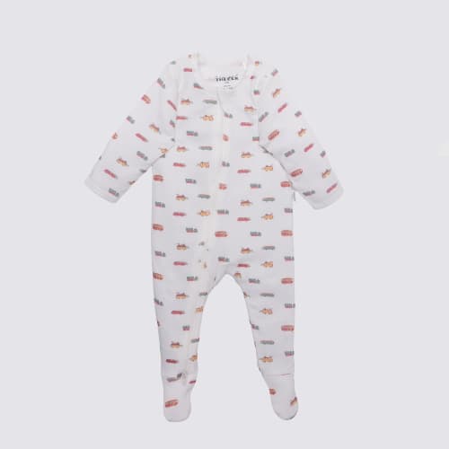 The Elk Baby Premium Organic Cotton Dog Play and Grow Rib Foot zippy