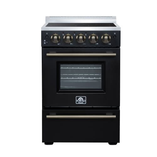 Forno Loiano 24 Inch Freestanding Electric Range in Black, Canada Version, Plug and Cord Included