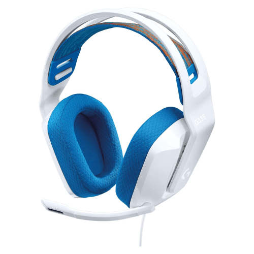 Logitech G335 Wired Gaming Headset, with Microphone, Comfortable Memory Foam Earpads, Lightweight - White (981‑001017)