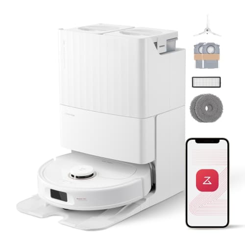 Refurbished (Excellent) - Roborock Qrevo Pro Robot Vacuum & Mop for Multi-Surface with Auto-Emptying Dock, Hot Water Mop Wash, Auto Mop Drying, FlexiArm