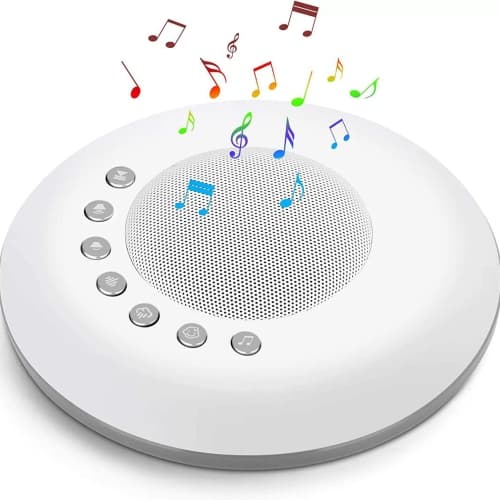 White Noise Sound Machine Built-in 28 Soothing Sounds Timer & Memory Function USB Rechargeable Portable Sleep Aid Device