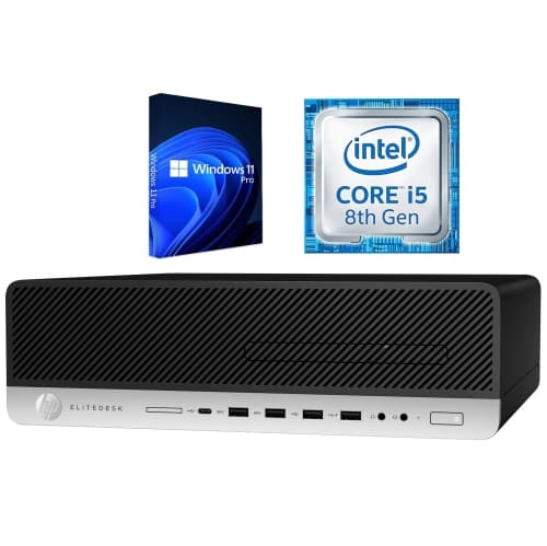 HP EliteDesk SFF / i5-8500 3.0GHz / 32GB RAM / 512GB SSD / Windows 11 Pro / WiFi - Business Desktop PC Computer - Refurbished (Excellent)