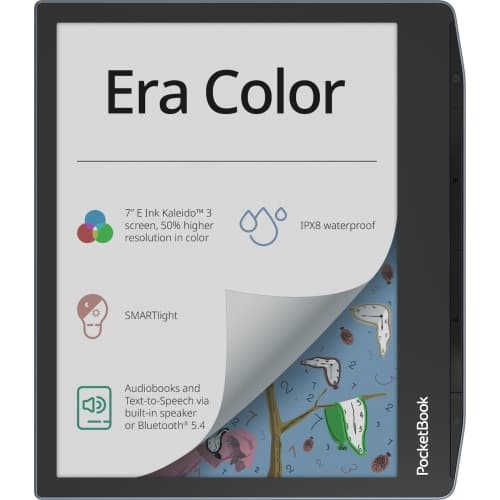 PocketBook Era Color E-Reader | Eye-Friendly 7'' E-Ink Kaleido 3 Touch-Screen | Audio-Book & E-Book Reader | Waterproof | Text-to-Speech | Built-in Speaker | WiFi & Bluetooth