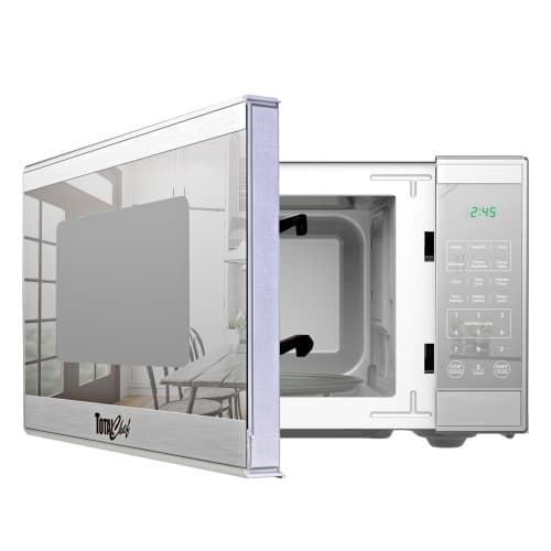 Total Chef Countertop Microwave Oven, 1100W, 1.3 Cu Ft, Digital Touch Controls, Stainless Steel