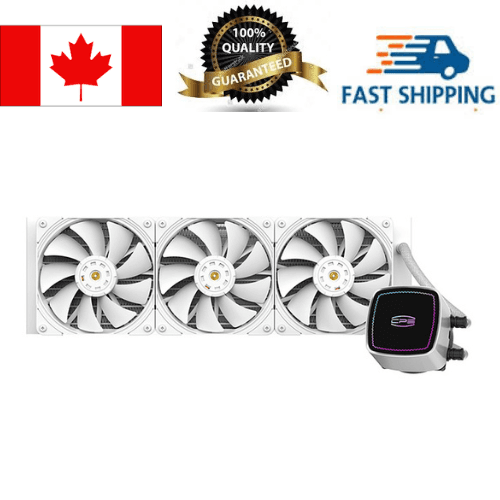 PCCOOLER DE360 CPU Liquid Cooler with ARGB Dual Pump and Powerful Cooling Fans,White