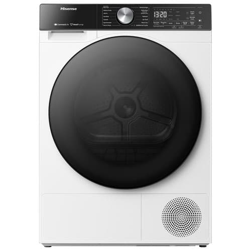 Hisense Compact 4.5 Cu. Ft. Ventless Heat Pump Energy Star Electric Dryer with Wi-Fi and Stacking Kit (DH5S452BW) - White
