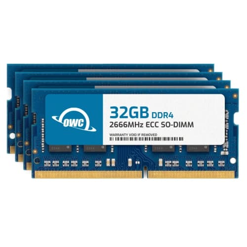 OWC 128GB (4x32GB) DDR4 2666MHz PC4-21300 CL19 2RX8 ECC Unbuffered SODIMM 1.2V 260-pin Memory RAM
