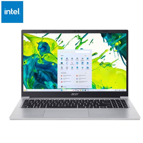 Acer Aspire Light 15 15.6" Laptop w/ 1 year of Microsoft 365 - Light Silver (Intel N150/4GB RAM/128GB SSD/Windows 11S) - English