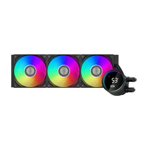 PCCOOLER CPS DA360 Pro ARGB Digital AIO CPU Liquid Cooler, 360mm Radiator, 300W TDP, 270° Rotatable Digital Display, for Intel LGA 1851/1700/1200/115X & AMD AM5/AM4, Black