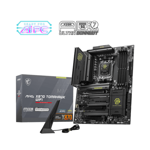 MSI MAG X870 TOMAHAWK WIFI AM5 ATX Gaming Motherboard, 4x SATA 6Gb/s, AMD Wi-Fi 7,USB 4.0