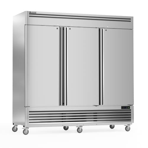 Coolski 82" W Commercial Freezer 72 Cu.ft 3 Door Reach-in Stainless Steel Commercial Freezer