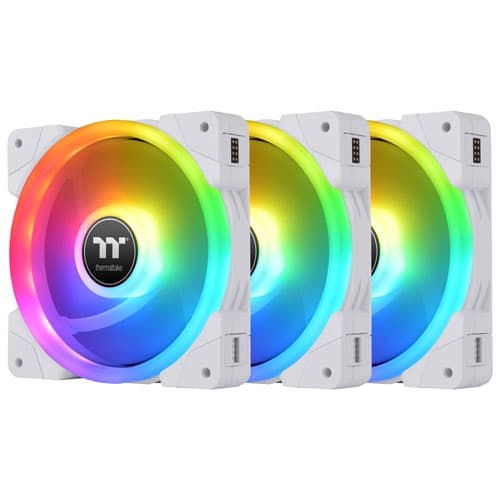 Refurbished (Good) Thermaltake Swafan EX12 RGB 120 mm PC Case Fan - White