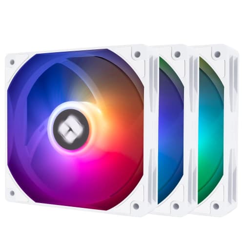 T TL-C12CW-X28-S X3 CPU Fan,White Cooling Fan, PC with 1550RPM Speed,120mm Computer Case Cooler Fan,PWM Control for Case and Liquid Cooler & CPU Cooling,28mm Thickness