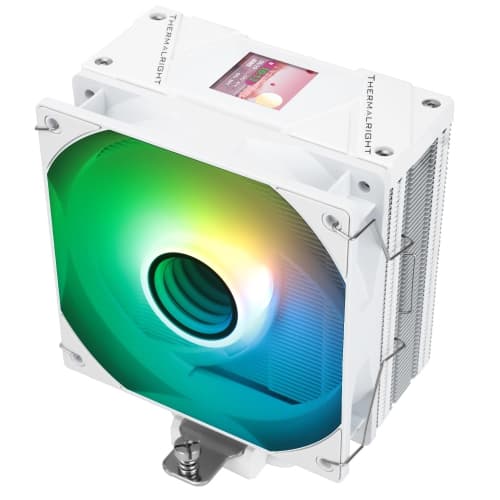 Assassin Spirit 120 Vision ARGB White CPU Air Cooler, PC Cooling with 1500RPM Speed,240*240 Resolving Power IPS LCD Screen with 1.54in,Computer Cooler for Intel lga1851/1700/115X