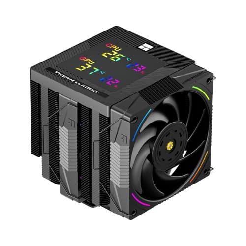 Phantom Spirit 120 Digital EVO CPU Cooler,Digital Screen Top Cover,7×6mm Heat Pipes CPU Air Cooler,Computer Cooling for AM4/AM5/Intel lga1851/1700/1150/1151/1200/2011,2150RPM Spe
