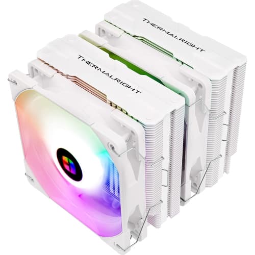 Peerless Assassin 120 White ARGB CPU Air Cooler, 6 Heat Pipes, Dual 120mm TL-C12W-S PWM Fan, Aluminium Heatsink Cover, AGHP Technology, for AMD AM4/Intel LGA 1700/1150/1200/2066/