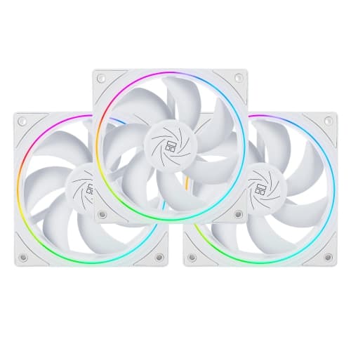 T TL-S12W X3 CPU Fan 120mm Case Cooler Fan, fine Aperture Light Effect,4pin PWM Silent Computer Fan Under 23.2dB(A) for Case CPU Liquid Cooler and CPU Air Cooler, Quiet CPU PC Fan