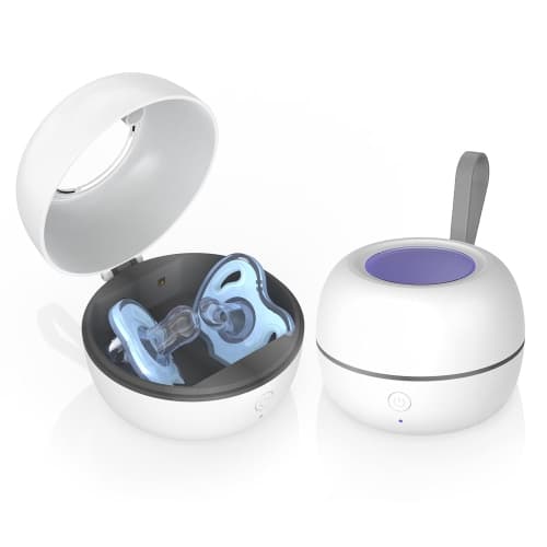 Portable Pacifier Sanitizer,UV Light Sanitizer Box,USB Rechargeable Baby Pacifier Sanitizer,UV Pacifier Sterilization Box for Travel & Home