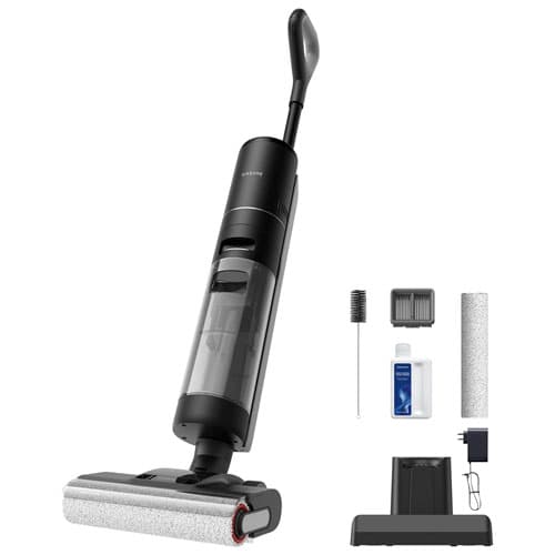 Dreame FloorX 302 Cordless Bagless Wet/Dry Vacuum & Mop for Hard Floors with 16,000Pa Suction, 35min Runtime, Self-Cleaning - Black