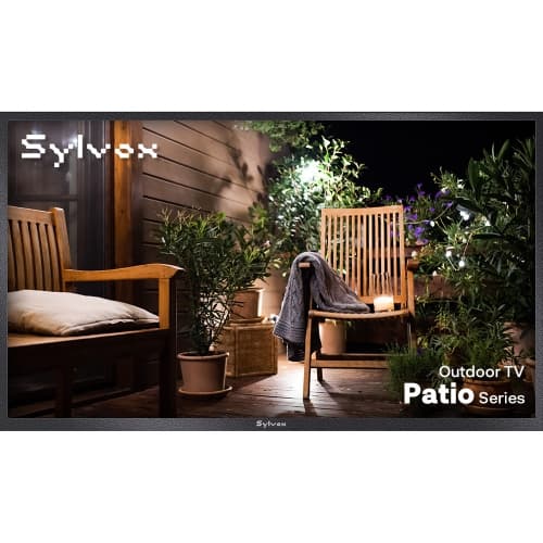 Sylvox Patio Series 43" 4K UHD HDR LED 700-Nit IP55 Weatherproof Outdoor Google TV Smart TV - 2025 - Great for Streaming