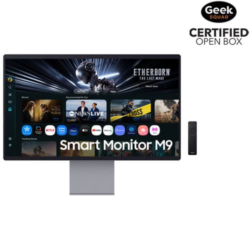Open Box - Samsung M9 32" 4K Ultra HD 165Hz 0.03ms GTG OLED Smart Gaming Monitor (LS32FM900SNXZA) - Silver