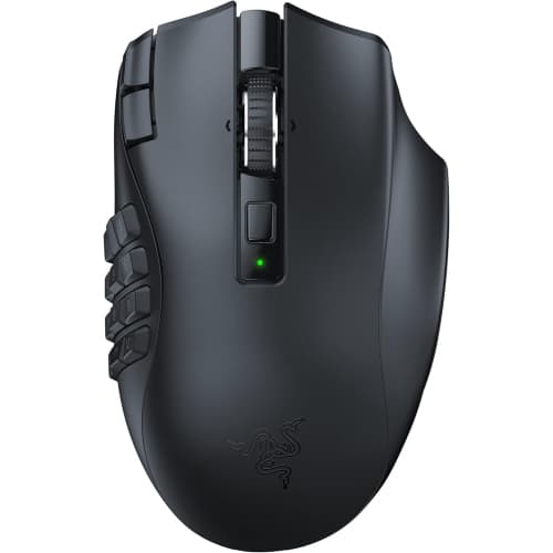 Razer Naga V2 HyperSpeed Wireless MMO Gaming Mouse: 19 Programmable Buttons - HyperScroll Technology