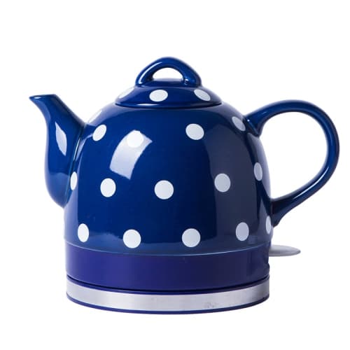 Ceramic Electric Kettle-1.0L, 304 stainless steel base, automatic power off to prevent dry boiling, 1000W fast heating, anti-scalding handle, suitable for brewing tea, coffee, etc.
