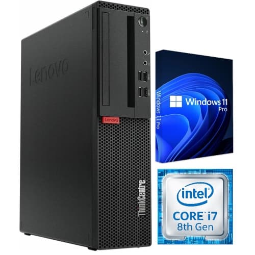 Lenovo M720s SFF / i7-8700 3.2GHz / 32GB RAM / 1TB SSD / Windows 11 Pro / WiFi - Business Desktop PC Computer - Refurbished (Good)