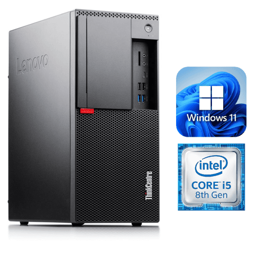 Lenovo ThinkCentre M920T Tower / i5-8500 / 32GB RAM / 512GB SSD / Windows 11 Pro / WiFi - Business Desktop PC Computer - Refurbished (Good)