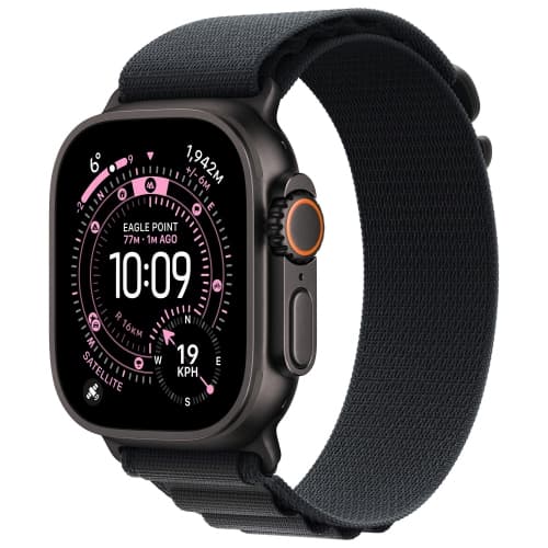 Open Box - Apple Watch Ultra 3 (GPS + Cellular) 49mm Black Titanium Case with Black Alpine Loop - Medium