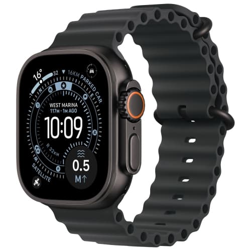 Open Box - Apple Watch Ultra 3 (GPS + Cellular) 49mm Black Titanium Case with Black Ocean Band