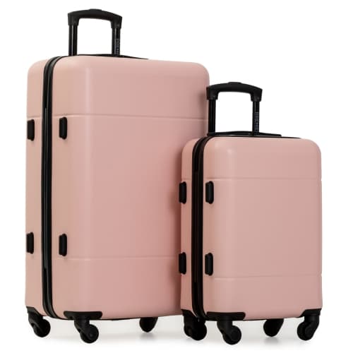 Premier Hardside 2 Pieces Luggage Set for Women & Men: 26 Inch Large Checked Suitcase & 18 Inch Carry On Approved Luggage with Spinner Wheels, Suitcase Set for Travel