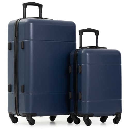 Premier Hardside 2 Pieces Luggage Set for Women & Men: 26 Inch Large Checked Suitcase & 18 Inch Carry On Approved Luggage with Spinner Wheels, Suitcase Set for Travel