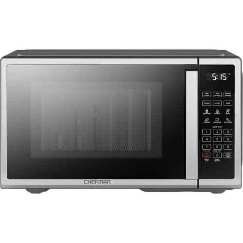 0.7 Cu Ft Countertop Microwave – Stainless Steel, 700 W, Compact Design