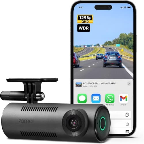 70mai Dash Cam M310, Dash Camera for Cars 1296P QHD, Smart Dash Cam Front Built in WiFi, 130° Wide-Angle