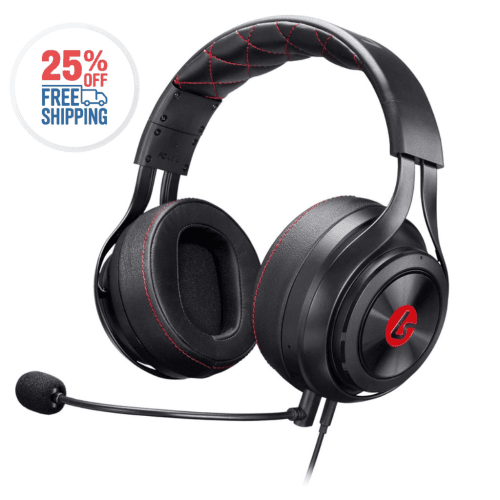 LucidSound LS25 Wired Stereo Gaming Headset for Esports – Multi-Platform Headphones with Dual Mics, Precision Audio & Memory Foam Comfort – PC, Xbox, PS4, Mobile – Black