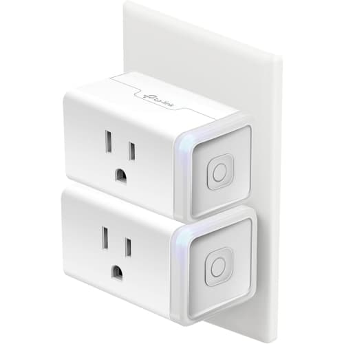 Plug Mini by TP-Link (HS103P2) - Smart Home WiFi Outlet Works with Alexa, Echo and Google Home, No Hub Required, Remote Control, 2.4GHz WiFi Required, 15 Amp, 2-Pack, White