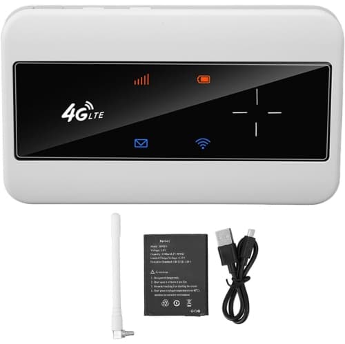Mifi 4g Lte Router, 10 Shared Users, 150 Mbps, Network Card, Mobile Wi-fi Hotspot With Antenna White