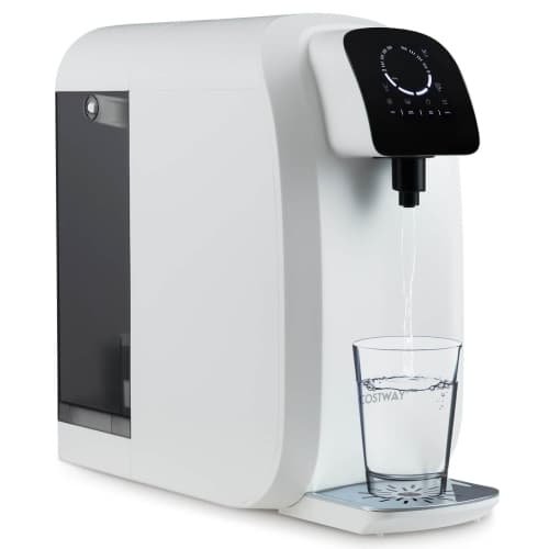 Costway 5-Stage RO + PPC Water Filtration System with UV Light, 4:1 Pure to Drain Portable